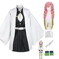 (M) 鬼滅の刃 甘露寺蜜璃 隊服 コスプレ 衣装 みつり 恋柱 甘露寺蜜璃 コスプレ衣装 【鬼滅の刃】 （かんろじみつり
